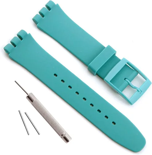 Vista 30 de Correa de reloj de goma de silicona/correa de reloj de repuesto para Swatch (0.669 in 0.748 in 0.787 in)