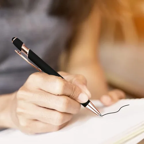 Vista 6 de Bolígrafos personalizados personalizados con nombre y texto a granel, 10 bolígrafos personalizados con grabado gratis, regalo para mujeres