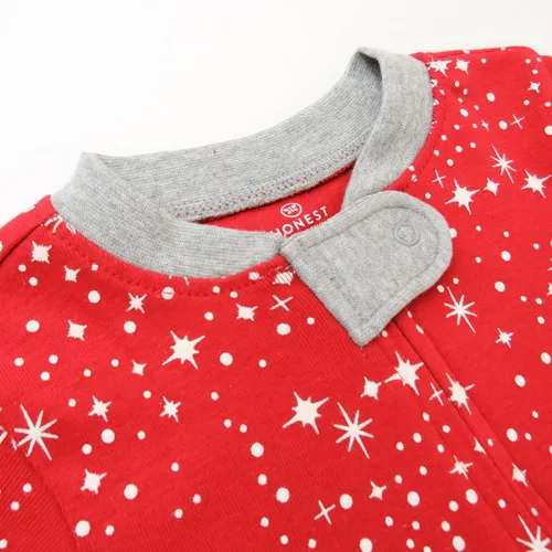 Vista 2 de HonestBaby Pijama ajustada de algodón orgánico con pies