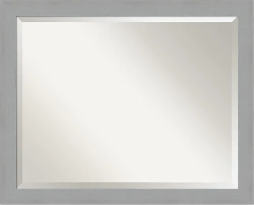 Vista 11 de Amanti Art Espejo de pared negro de 24 x 20 pulgadas, espejo de baño rectangular negro cepillado para decoración de pared de sala de estar, marco
