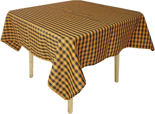 Vista 13 de Paquete de 2 manteles cuadrados, 52 x 52 pulgadas, lavable y reutilizable, color negro, con borde dobladillo, para mesa de tarjetas, cocina, cena