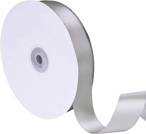 Vista 9 de Cinta de satén de doble cara de 1 pulgada de 50 yardas para decoración de fiestas, accesorios para el cabello, costura, envoltura de regalos (negro)
