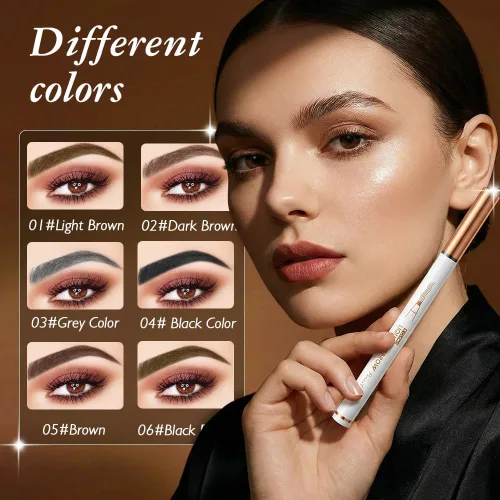 Vista 6 de Microblading - Lápiz de cejas con 4 puntas de tenedor, nuevo lápiz mágico para cejas 2026, lápiz de cejas preciso Microblading, lápiz de cejas