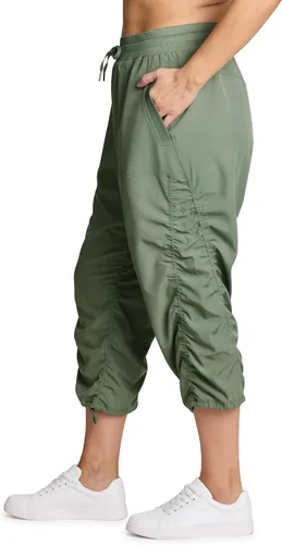 Vista 30 de RBX Pantalón capri tejido ligero con cordón para mujer, talla grande