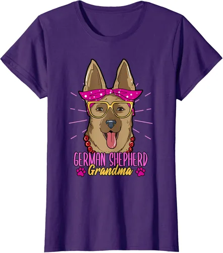 Vista 8 de Camiseta de piel de pastor alemán para mujer, con diseño de pata de mamá, padre, amor, perros, perro, Negro, S