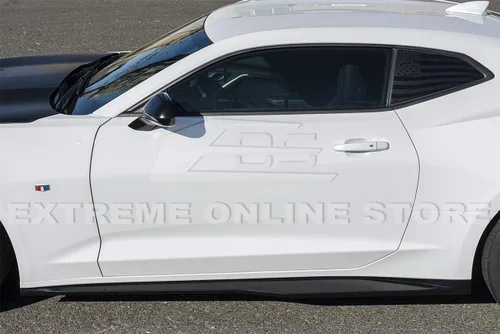 Vista 4 de Repuesto para modelos Chevrolet Camaro LT LS RS SS 2016 Par de extensión de panel basculante de faldas laterales estilo ZL1