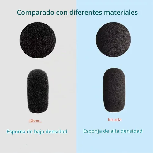 Vista 4 de 12 piezas de parabrisas de espuma para micrófono de auriculares, micrófono de 0.2 pulgadas de diámetro, filtro pop, cubierta de micrófono, mini