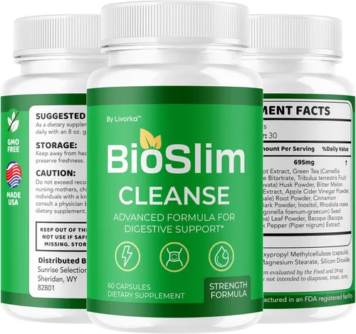 Vista 8 de BioSlim Cleanse Cápsulas (2 unidades) – Suplemento oficial de pastillas para pérdida de limpieza Bio Slim, fórmula avanzada de alta resistencia