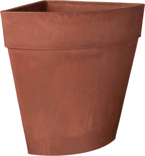 Vista 11 de Arcadia Garden Products PSW Pot Collection - Maceta triangular de esquina para plantas y jardines de interior y exterior, 13.5 x 17.5 pulgadas