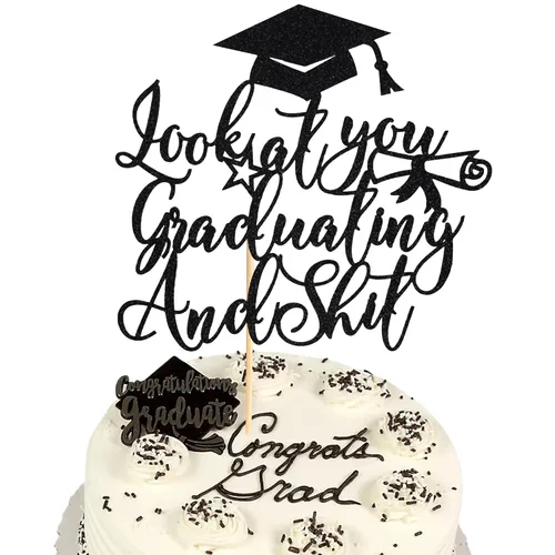 Vista 13 de Arthsdite 1 pieza Adorno para Tarta de Felicitación - Adorno de Tarta de Graduación - 2025 Suministros de Decoración para Fiesta de Graduación