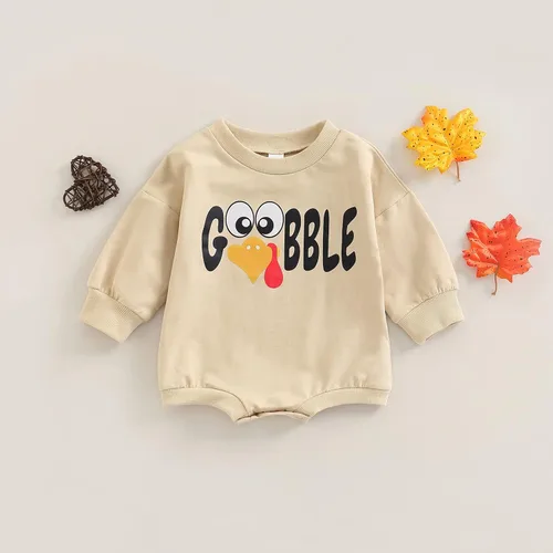 Vista 10 de Ropa de Halloween para bebé niña, sudadera con estampado de calabaza, mameluco de burbujas, lindo traje de Acción de Gracias de otoño