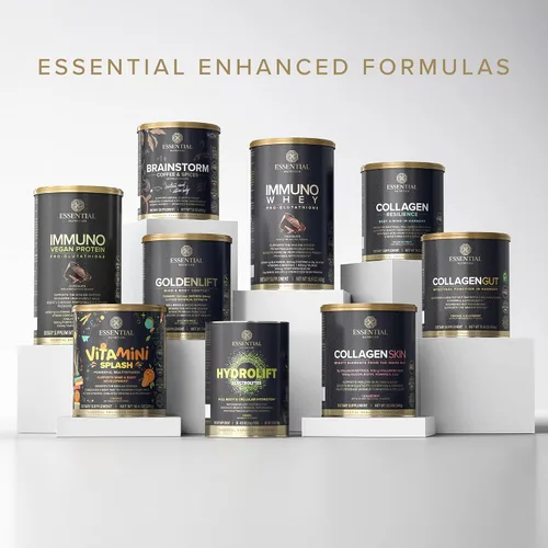 Vista 4 de Essential Nutrition Colágeno Skin - Péptidos de colágeno hidrolizados, con ácido hialurónico, silicio y biotina, cabello, piel y uñas, arándano