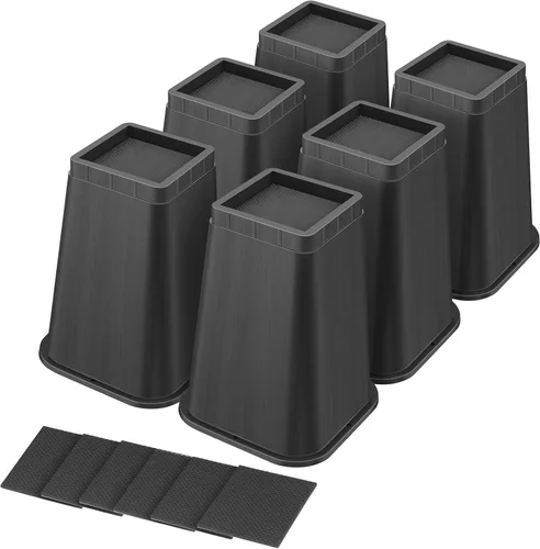 Vista 11 de shouwuhho Elevador de Cama de 8 Pulgadas de Alta Resistencia, Elevador de Muebles de 12" 8" 4" para Mesa, Pata de Escritorio, Sofá, Sofá Cama