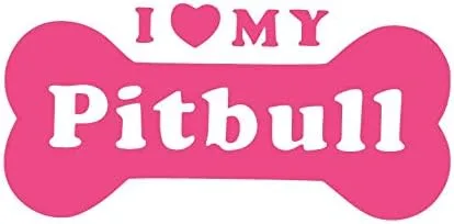 Vista 5 de Calcomanía con texto en inglés "I Love My Pitbull Dog" para SUV, coche, camión, ventanilla (negro)