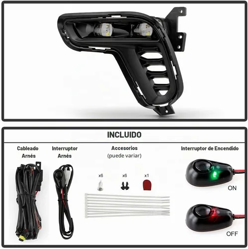 Vista 2 de KEEKPO - Para 2021 2022 2023 2024 2025 Dodoge Durango Luces antiniebla LED Parachoques Luces de conducción con interruptor Par Set Izquierdo+Derecha