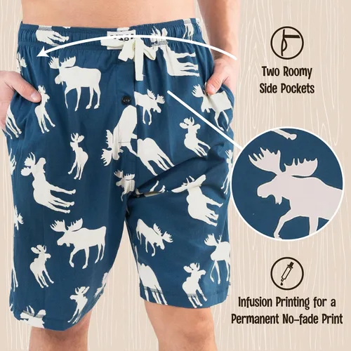 Vista 150 de Lazy One - Pantalones cortos de pijama para hombre, ropa de dormir