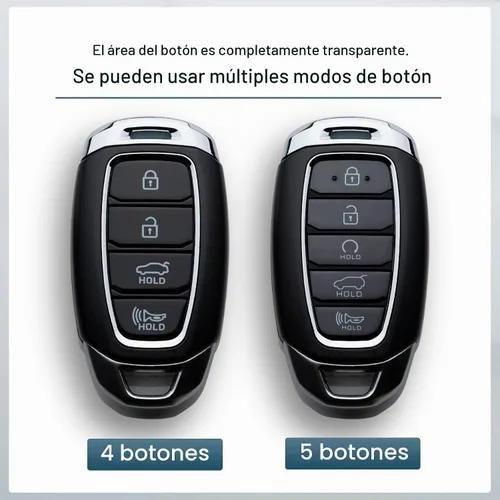 Vista 5 de Funda para llave de coche Hyundai 2024 2021 2022 2023 Accesorios Rojo