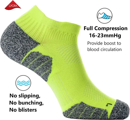 Vista 2 de CWVLC Paquete múltiple de calcetines deportivos de compresión acolchados unisex