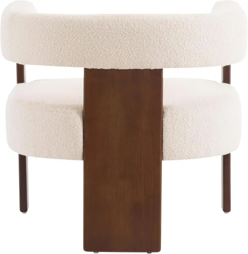 Vista 10 de Christopher Knight Home Nettie - Silla decorativa moderna para sala de estar, sofá individual de tela Boucle con marco de madera, cómoda silla