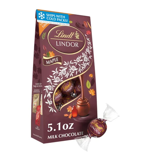Vista 14 de Lindt LINDOR Caja de Regalo Tradiciones de Trufas de Chocolate con Leche, Caramelo de Chocolate con Leche con Centro de Trufa Suave y Derretido, 6.8