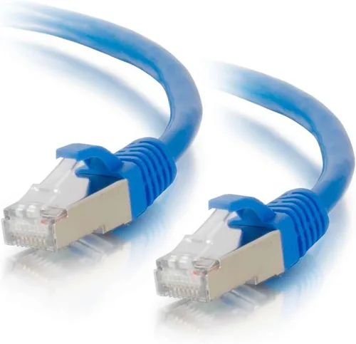 Vista 11 de C2G 00740 Cable Cat6a - Cable de conexión de red Ethernet blindado sin enganches, aguamarina (1 pie, 1.0 ft)