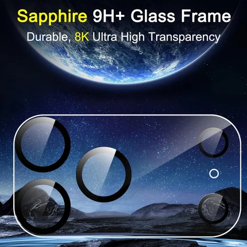 Vista 4 de Ferilinso Paquete de 6 Protectores de Lente de Cámara para Accesorios de iPhone 17 Pro, Compatible con Fundas de Teléfono, Cubierta de Vidrio