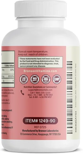 Vista 7 de Bronson Péptidos de colágeno 3000mg (por porción) con biotina y vitamina C - para el apoyo del cabello, la piel y las uñas, sin OGM, 90 tabletas