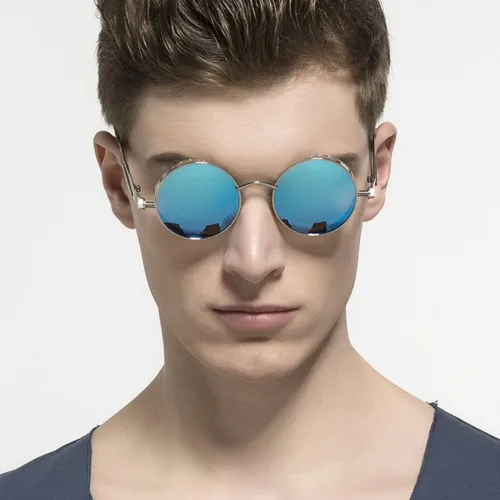 Vista 57 de Dollger Gafas de sol vintage Steampunk Retro Metal Round Circle Frame