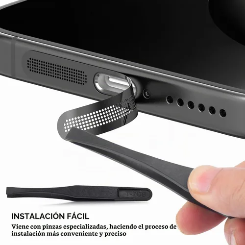 Vista 4 de Cubierta antipolvo para altavoz de iPhone, 8 unidades, para iPhone 18 Pro Max, iPhone 18 17 16 Pro/17 16 Pro Max auricular malla anti polvo adhesivo