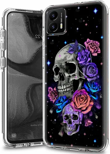 Vista 41 de Funda transparente para Motorola Moto G 5G 2023 con patrón de ciervo de bandera estadounidense para mujeres y hombres, doble capa híbrida de TPU