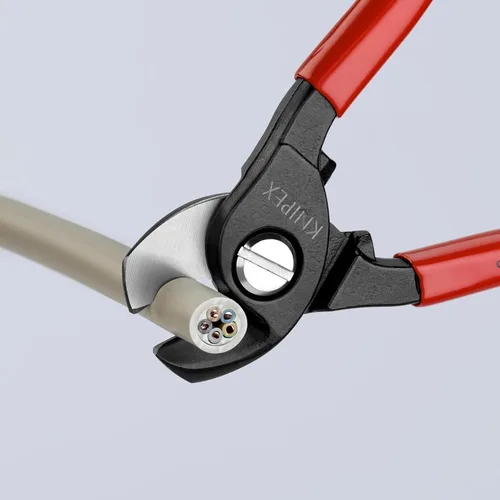 Vista 5 de KNIPEX Tijeras para Cable, 16,5 cm de L, 1/0 AWG, Rojo
