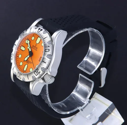 Vista 2 de RATIO FreeDiver - Reloj de buceo profesional con cristal de zafiro automático, resistente al agua, 1,640.4 ft, reloj de buceo para hombre