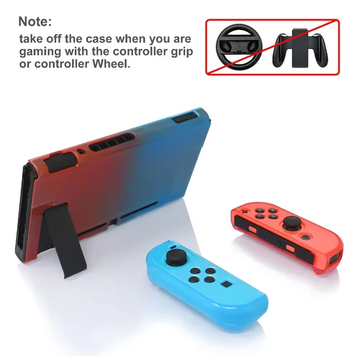 Vista 4 de Case Compatible with Nintendo Switch, Fit The Dock Station, Protective Accessories Cover Compatible with Joy Con Controller and Console Dockable