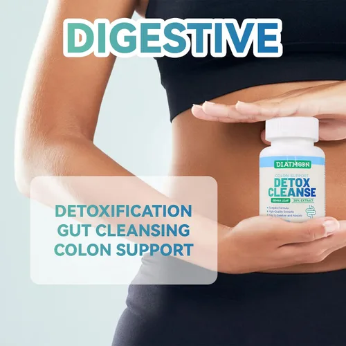 Vista 7 de Cápsulas de limpieza intestinal, apoyo intestinal y colon, desintoxicación y limpieza, durante 15 días, sin OMG, sin gluten, vegano, suplemento