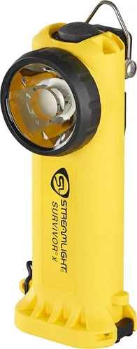 Vista 5 de Streamlight 90960 Survivor X Linterna de bombero en ángulo recto de 250 lúmenes con tres (3) pilas alcalinas AA, amarillo