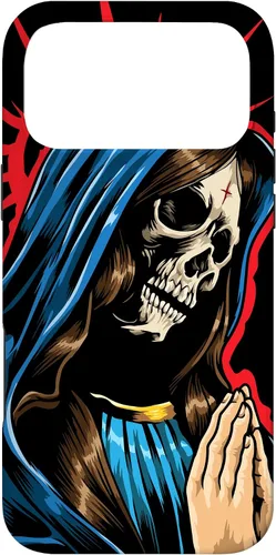 Vista 22 de Día de los Muertos - Praying La Calavera Catrina - Funda de Santa Muerte para iPhone 17