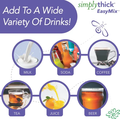 Vista 6 de SimplyThick EasyMix 200 unidades de paquetes individuales de 0.21 oz Espesante de gel para aquellos con disfagia y trastornos de deglución