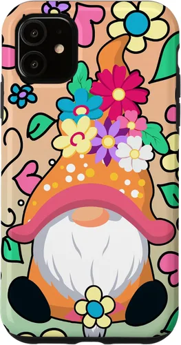 Vista 8 de Funda para iPhone XR con diseño de gnomo de verano y flores de margarita