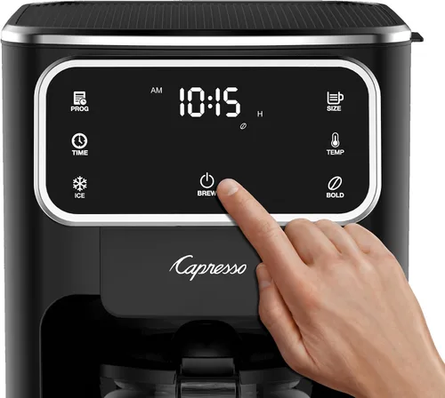 Vista 4 de Capresso Cafetera con pantalla táctil de 12 tazas con jarra de vidrio