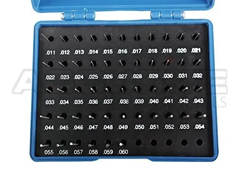 Vista 2 de Accusize Industrial Tools 0.011 '' a 0.060'', 50 piezas de acero Plug Pin Gage Set, menos, clase Zz, M0 (-)