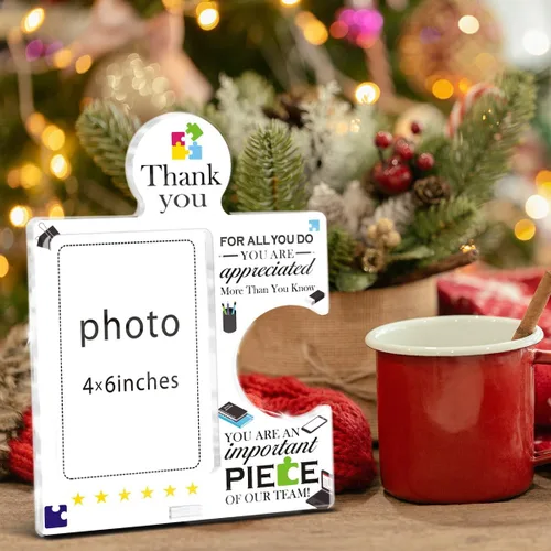 Vista 7 de Regalos de agradecimiento para empleados, marco de fotos de equipo de 4 x 6 pulgadas, regalos de agradecimiento para compañeros de trabajo, regalo
