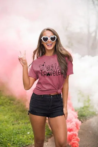 Vista 7 de Camiseta Believe in Magic para mujer camisetas de viaje del mundo lindas camisetas gráficas de hadas camisetas casuales de manga corta para niña