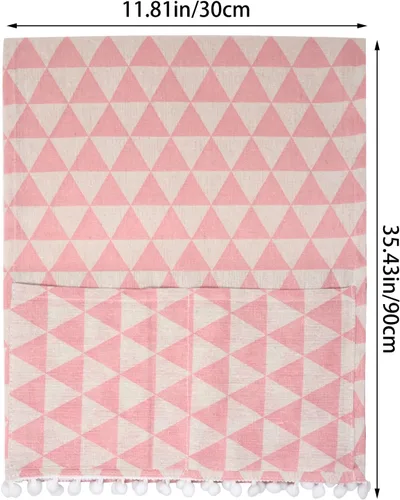Vista 2 de yueton Funda para horno de microondas, color rosa, a prueba de polvo, funda de algodón y lino, protector de electrodomésticos para el hogar