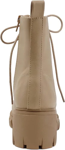 Vista 2 de Soda TUNDRA Botines de combate de moda con suela de lengüeta para mujer con cremallera lateral