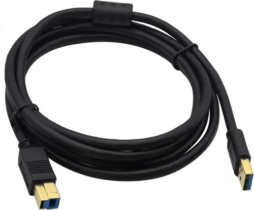 Vista 4 de Cable extensor USB 3.0 tipo B, USB 3.0 A macho a macho tipo B, cable de extensión compatible con Samsung Galaxy S5, Note 3, Note Pro 12.2, disco
