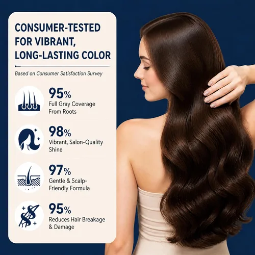 Vista 7 de Champú negro 3 en 1, champú de color instantáneo para una cobertura