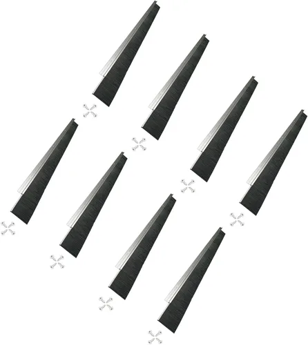 Vista 16 de 1 Juego x 39.37 Pulgadas Cepillo de Puerta de Cabello Neto de 2.5 Pulgadas de Ancho, Sello de Barrido de Rodillo para Garaje, Cepillo de Puerta