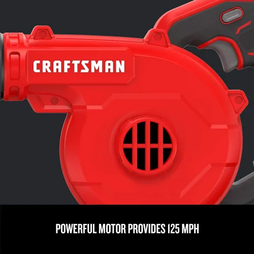 Vista 3 de CRAFTSMAN Soplador de hojas inalámbrico V20, 125 mph, solo herramienta (CMCBL0100B)