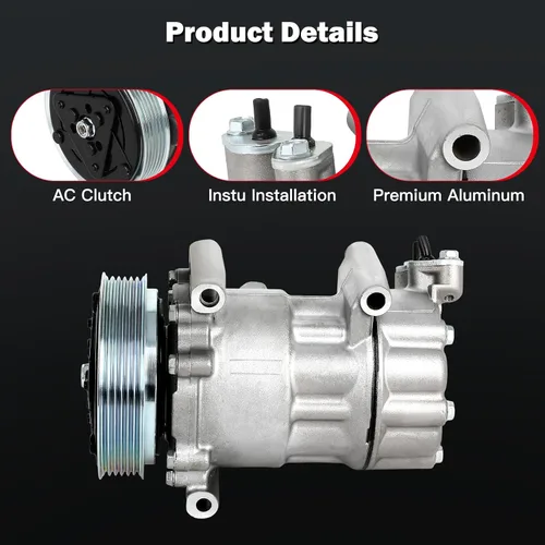 Vista 3 de cciyu Compresor de aire acondicionado apto para Mini Cooper 1.5L 1.6L 2.0L 2007-2016 Sustituye al compresor de CA para automóvil