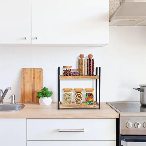 Vista 7 de Giftacity Organizador y Almacenamiento de Mostrador de Baño - Organizador de Encimera de Cocina para Fregadero de Baño y Barra de Café, Estante